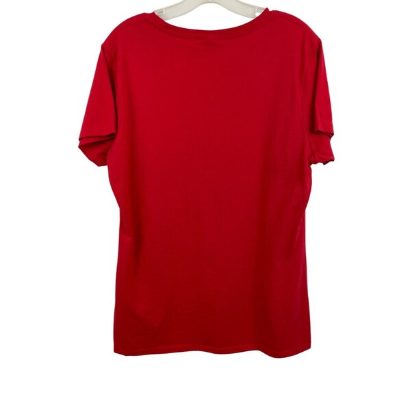 Red Friday till My Son Comes Home Red Short Sleeve T-shirt Womens Size Large - Picture 2 of 9